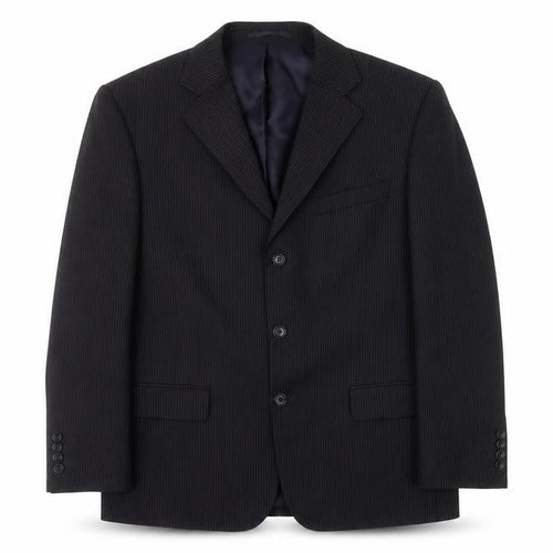 Jaeger Men's Black Pinstripe Blazer, 40R, Formal Business