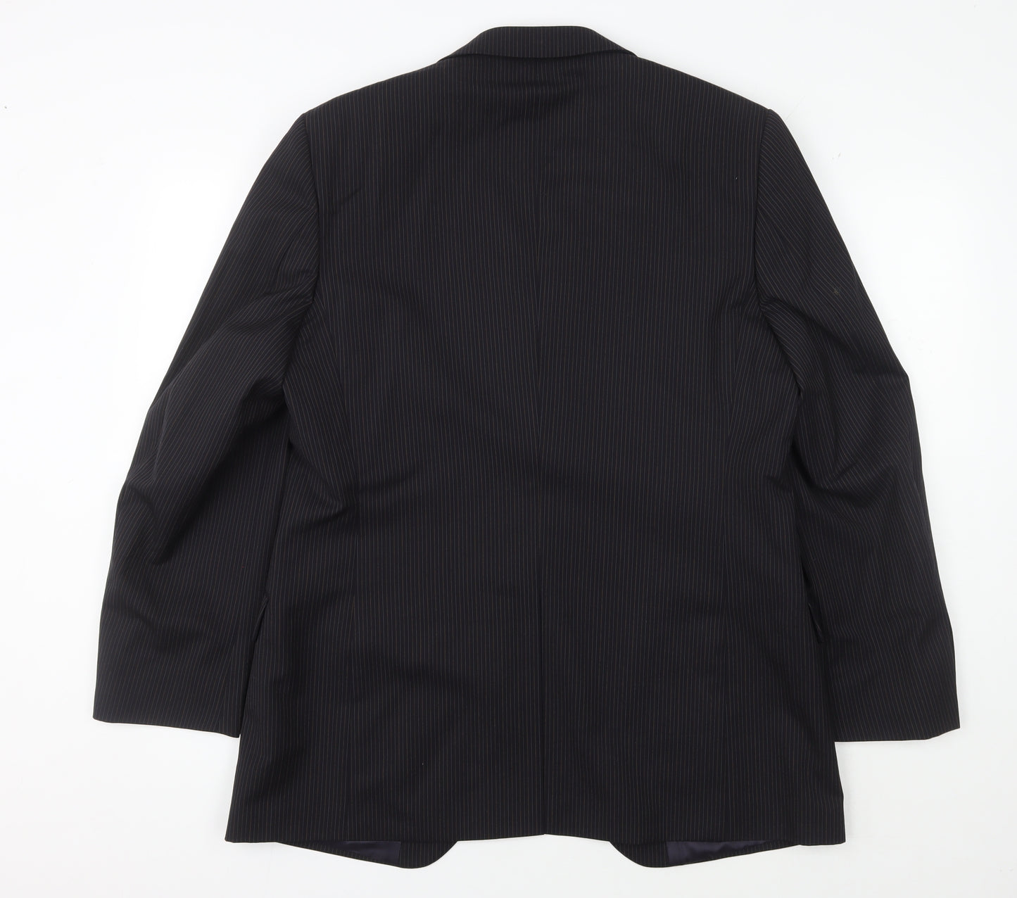 Jaeger Men's Black Pinstripe Blazer, 40R, Formal Business