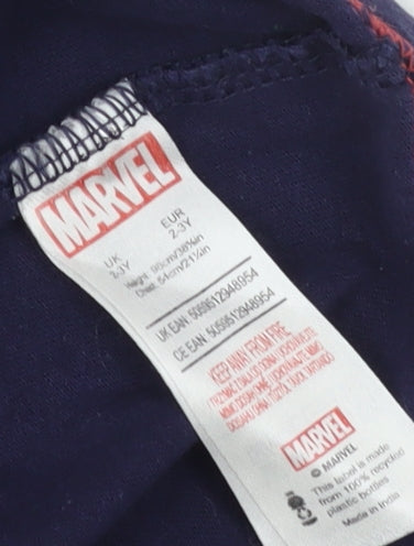 Marvel Boys Blue Superhero Graphic T-Shirt, Size 2-3 Years