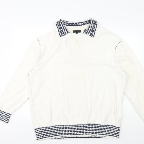 Ted Baker Men's White Pullover Jumper Size 6