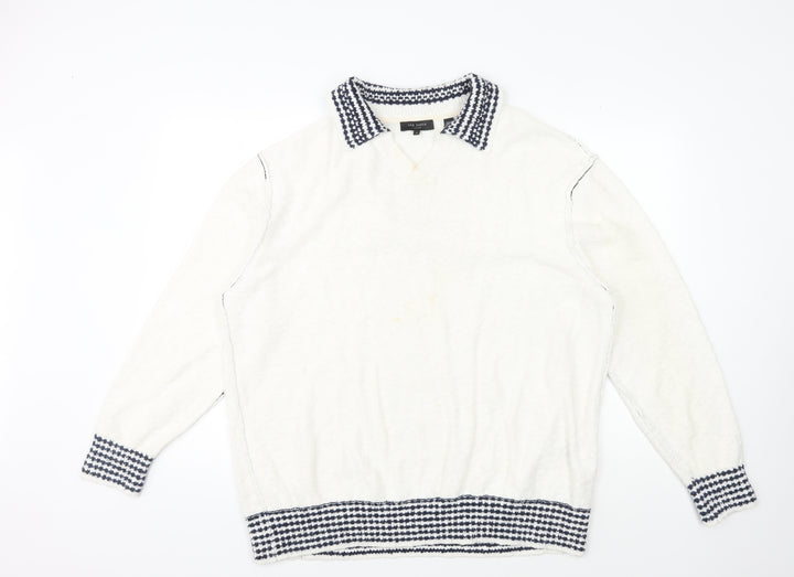 Ted Baker Men's White Pullover Jumper Size 6