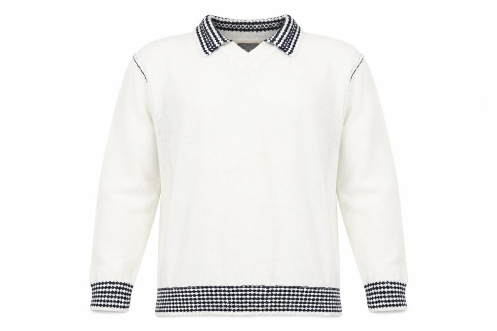 Front view of Ted Baker women’s white jumper, size UK 6