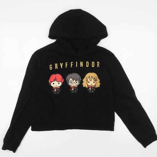 Harry Potter Girls Black Gryffindor Hoodie 11-12 Years