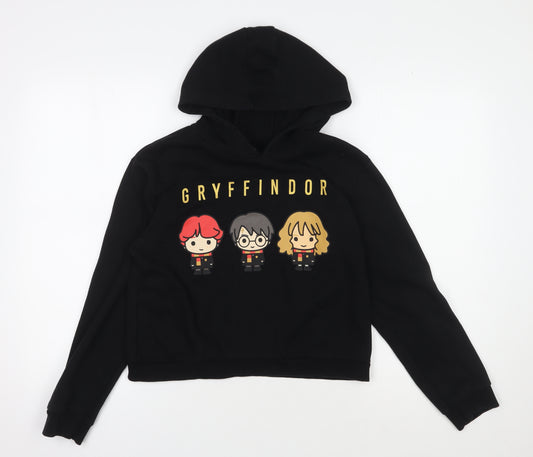 Harry Potter Girls Black Gryffindor Hoodie 11-12 Years