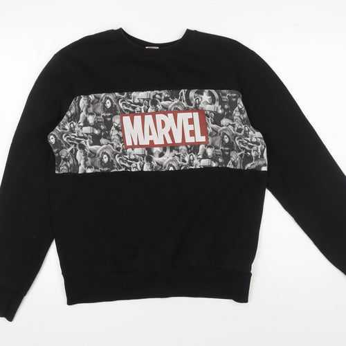 Marvel Men's Black M Graphic Pullover Sweatshirt
