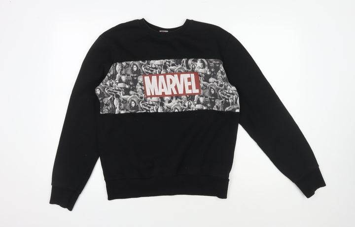 Marvel Men's Black M Graphic Pullover Sweatshirt