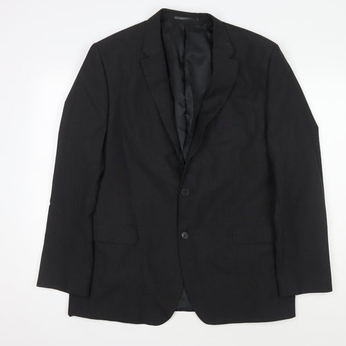 Thomas Nash Men's Black Regular Fit Blazer 44R