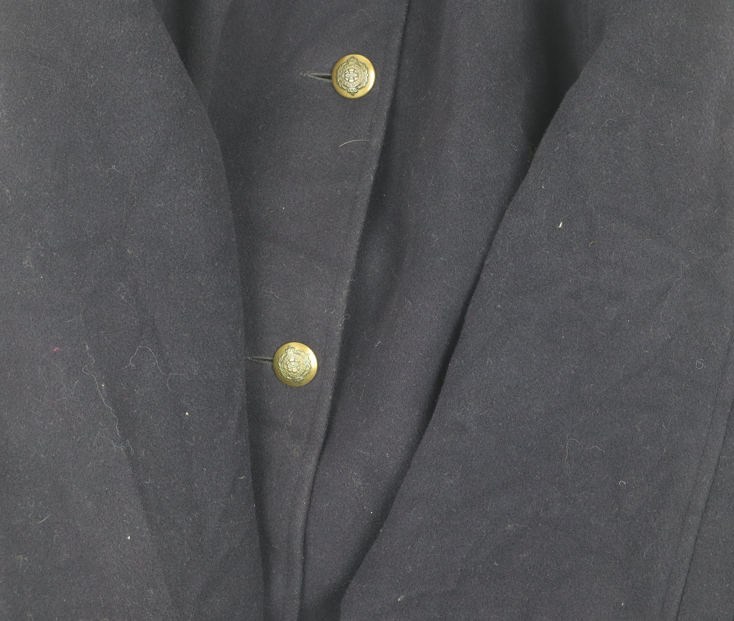 English Lady Black Wool Coat Women Size 16 Button Classic
