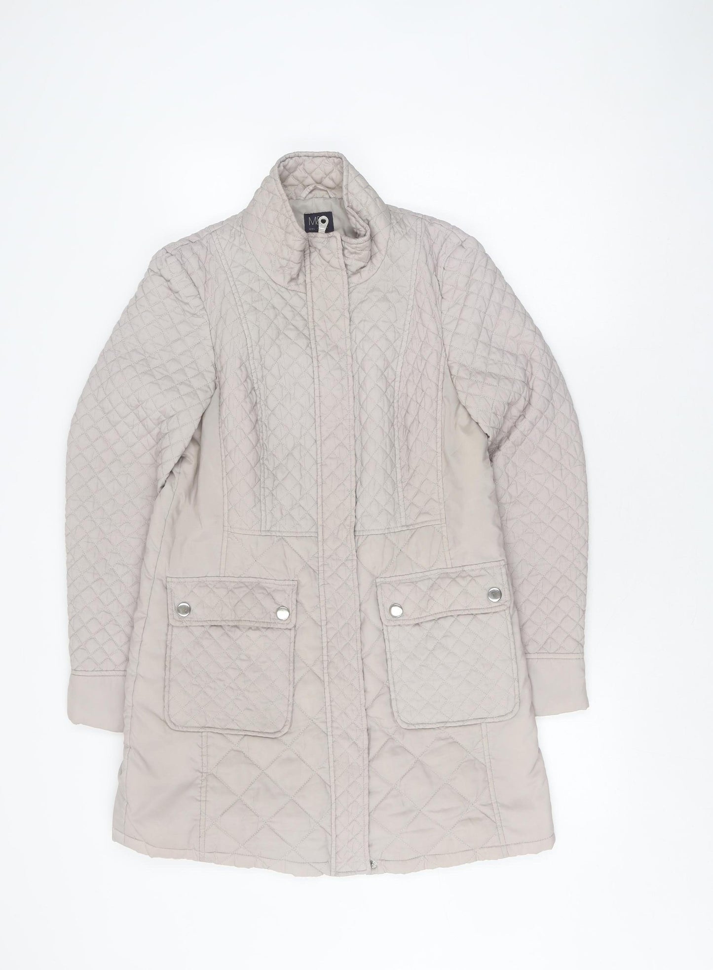 Marks and Spencer Women's Beige Quilted Jacket Size 8