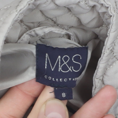Marks and Spencer Women's Beige Quilted Jacket Size 8