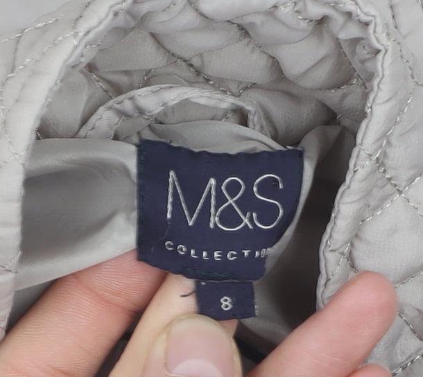 Marks and Spencer Women's Beige Quilted Jacket Size 8