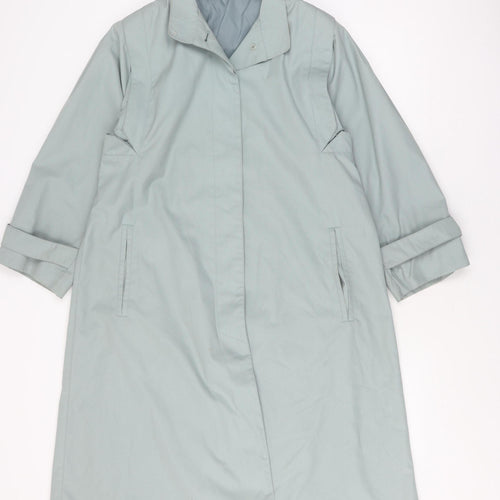 Canda Women's Blue Trench Coat Size 10 - Stylish & Practical
