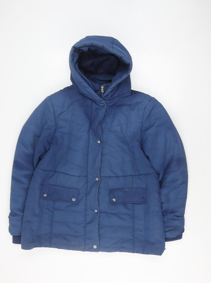 Cotton Traders Unisex Blue Quilted Jacket Size 16