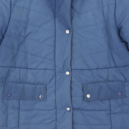 Cotton Traders Unisex Blue Quilted Jacket Size 16