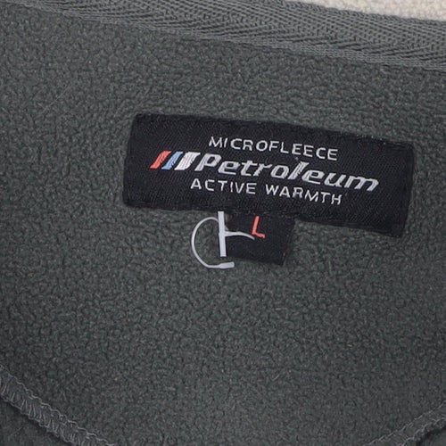 Petroleum Men's Grey Fleece Pullover Sweatshirt - Size L