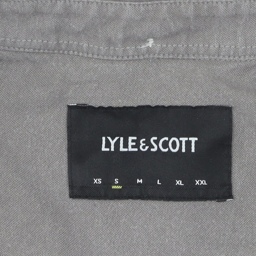 Lyle & Scott Men's Grey Button-Up Shirt, Size S