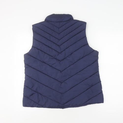 GAP Women's Blue Puffer Waistcoat Size 6 Regular