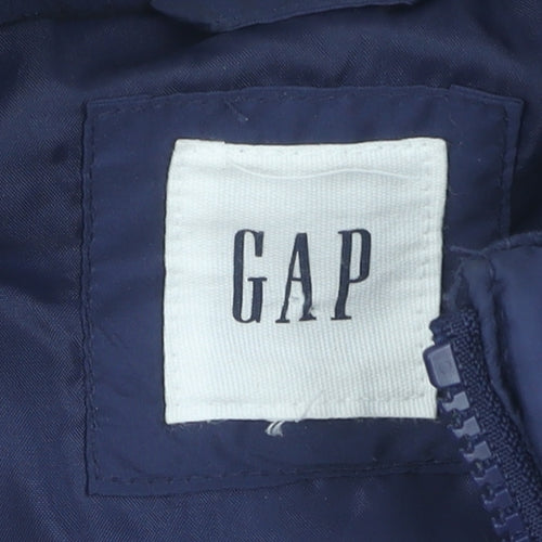 GAP Women's Blue Puffer Waistcoat Size 6 Regular