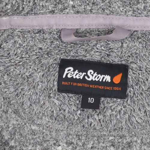 Peter Storm Grey Women's Hooded Jacket Size 10