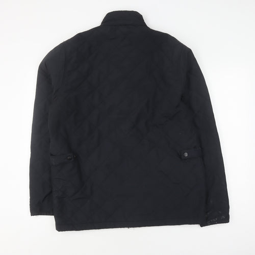 Trespass Men's Black Quilted Jacket M Stand-Up Collar