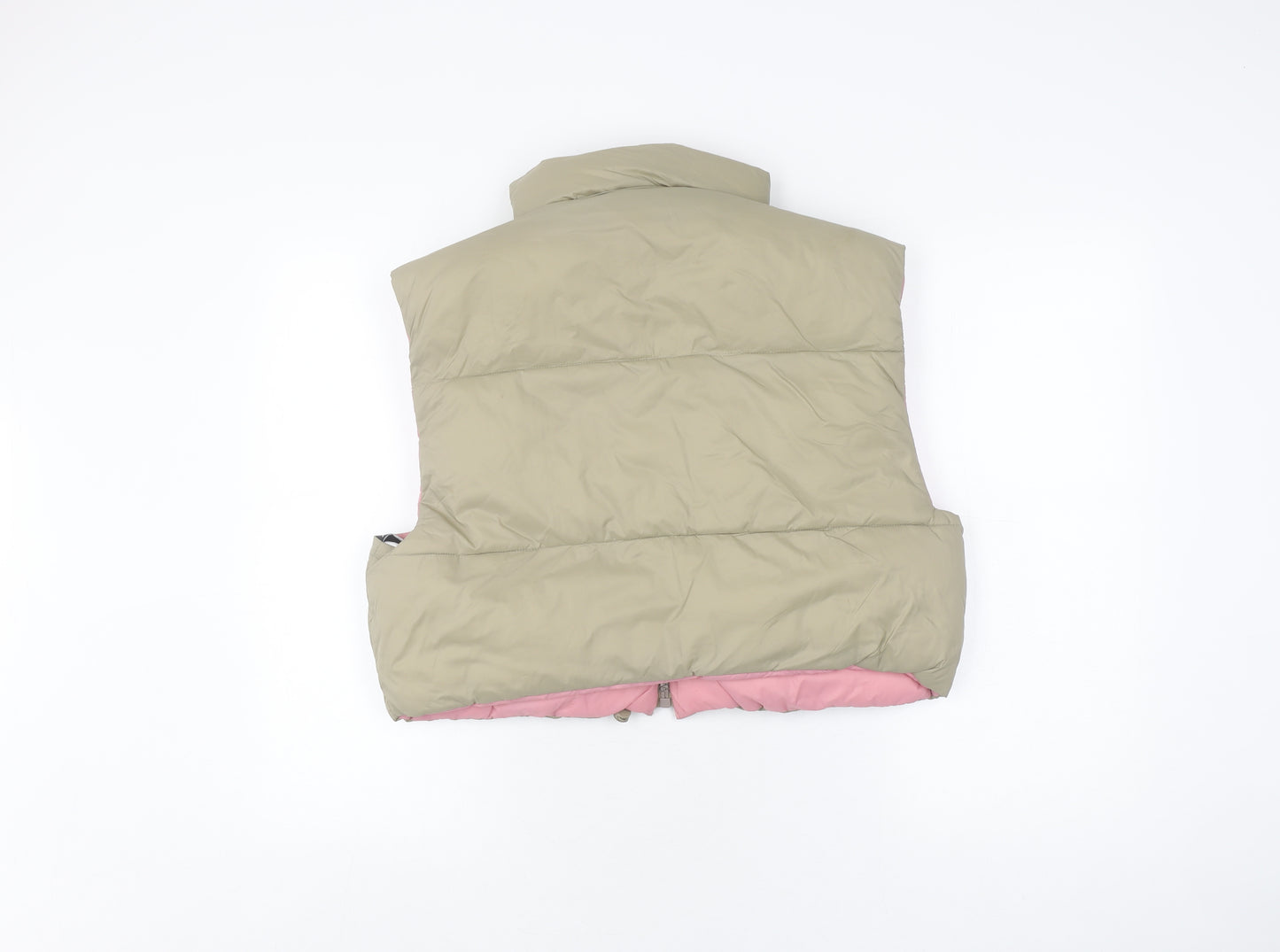 Zara Women's Beige Puffer Waistcoat Size L