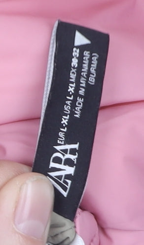 Zara Women's Beige Puffer Waistcoat Size L