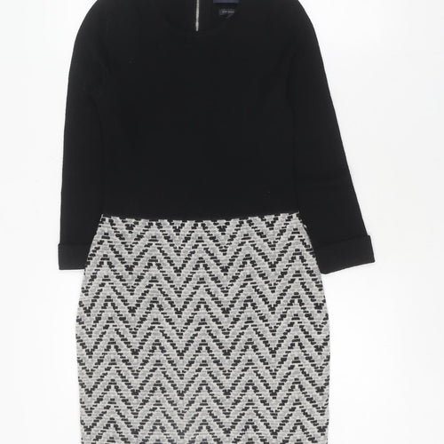 Paul Costelloe Women's Black Wool Sheath Dress XS