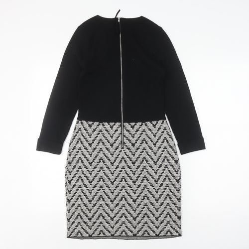 Paul Costelloe Women's Black Wool Sheath Dress XS