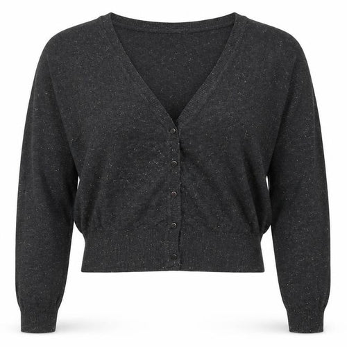 Julie Women's Black Cardigan M/L V-Neck Long Sleeve
