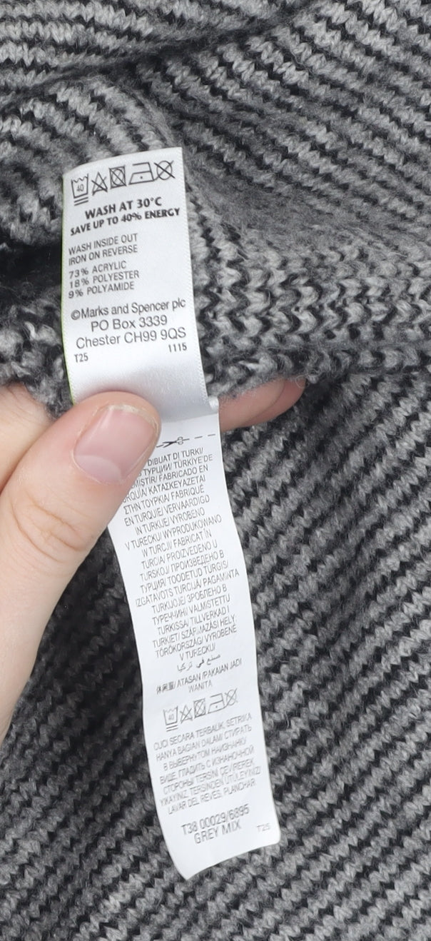 Marks & Spencer Women's Grey Roll Neck Vest M