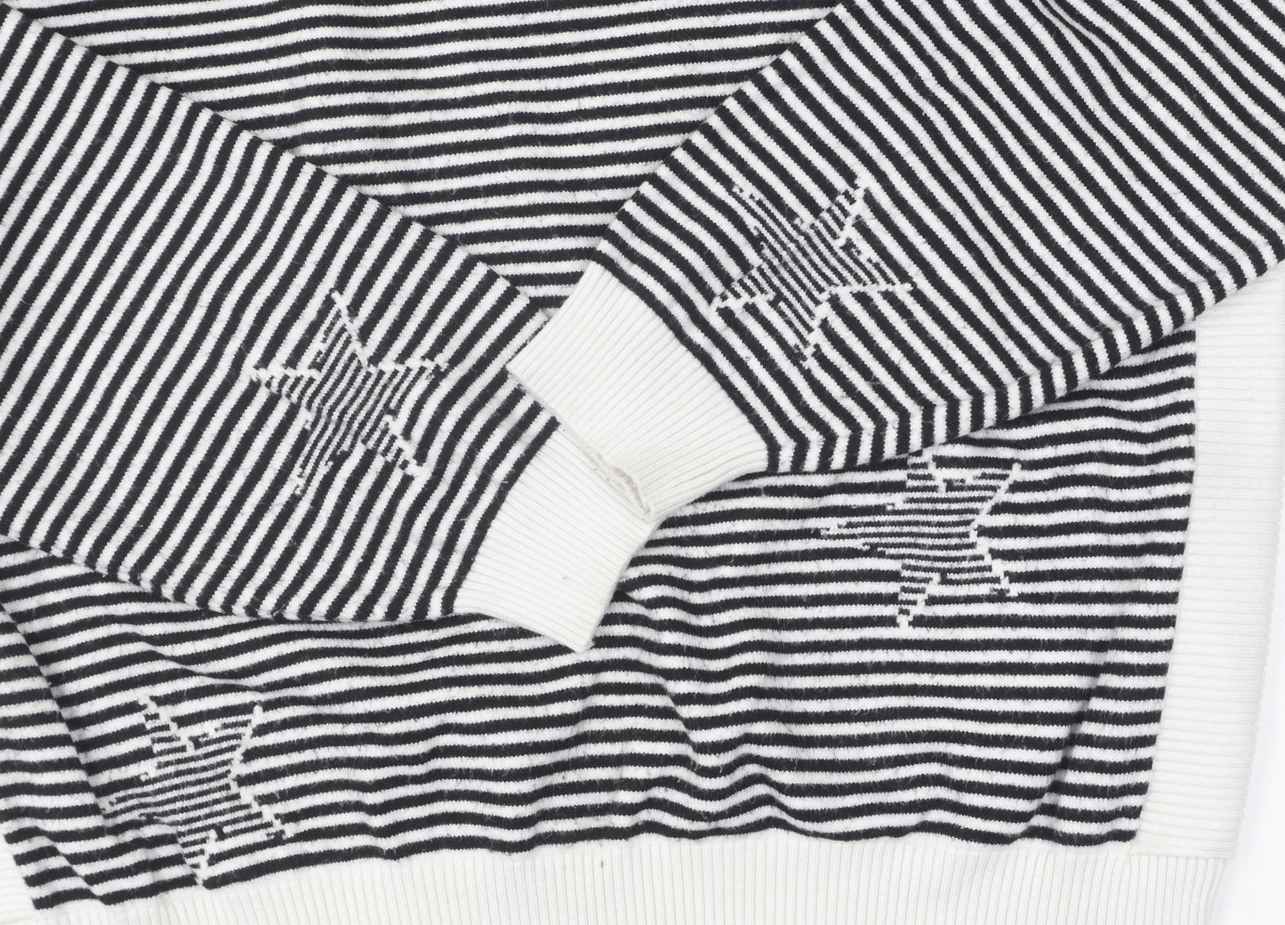 Marks & Spencer Women's L Black Striped Pullover Jumper