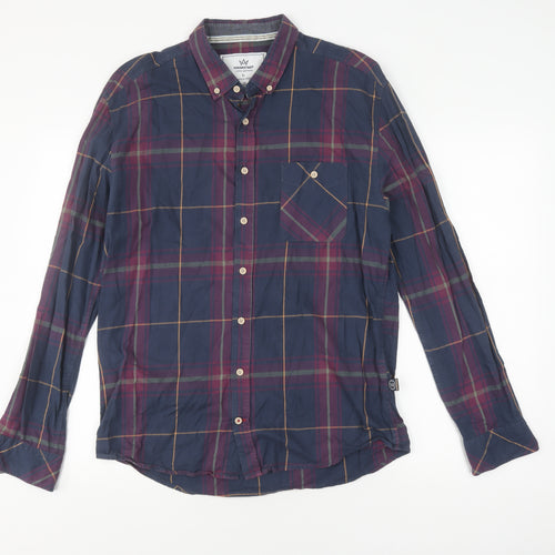 Kronstadt Men's L Multicoloured Plaid Button-Up Shirt