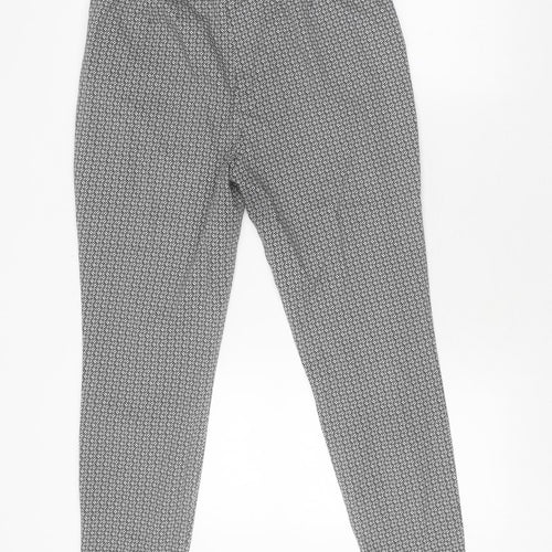 Next Women's Geometric Trousers, Black/White, Size 12 Plus
