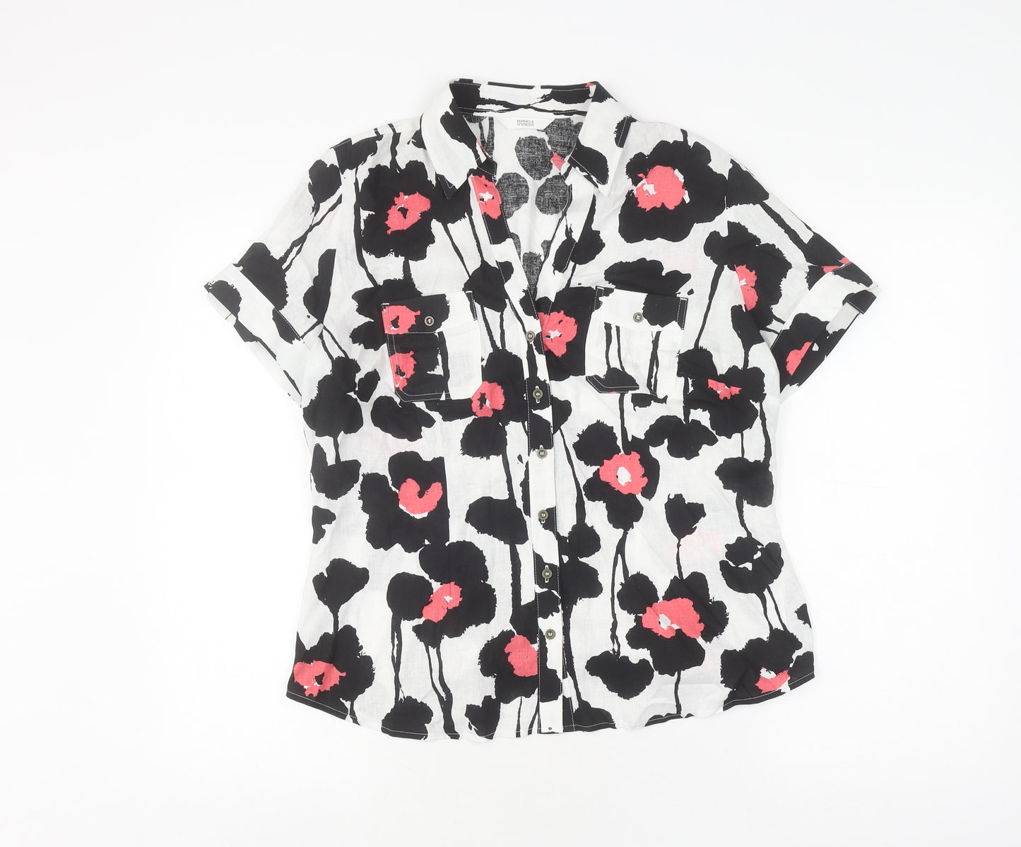 Marks and Spencer Women's Floral Button-Up Top