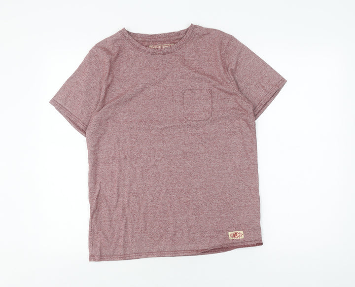 Brooklyn Men's Red Cotton T-Shirt - Size L