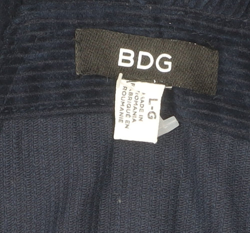 BDG Women's Blue Corduroy Dungaree Dress, Size L, Pinafore