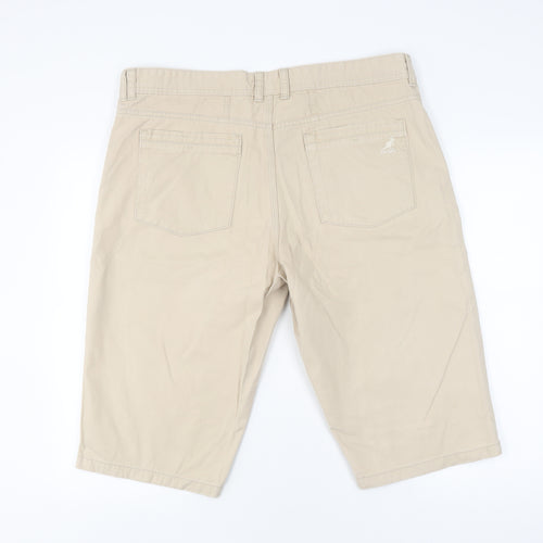 Kangol Mens Beige Chino Shorts XL - Casual Cotton Summer Wear