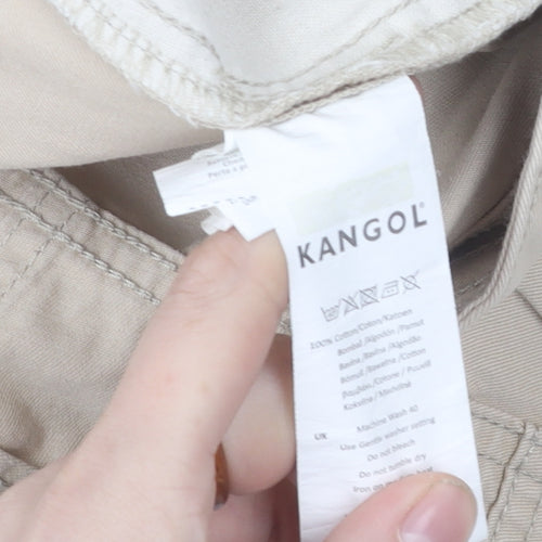 Kangol Mens Beige Chino Shorts XL - Casual Cotton Summer Wear