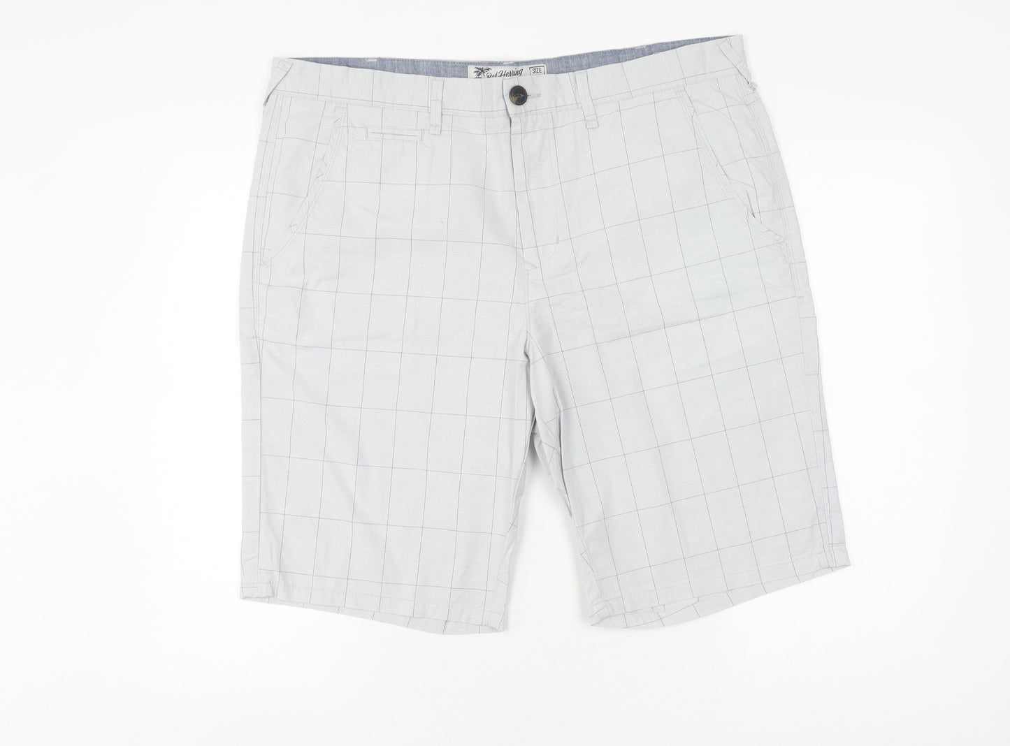 Red Herring Men's Grey Chino Shorts Size 40