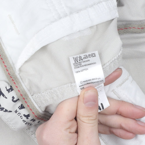 Marks and Spencer Men's White Chino Shorts 38