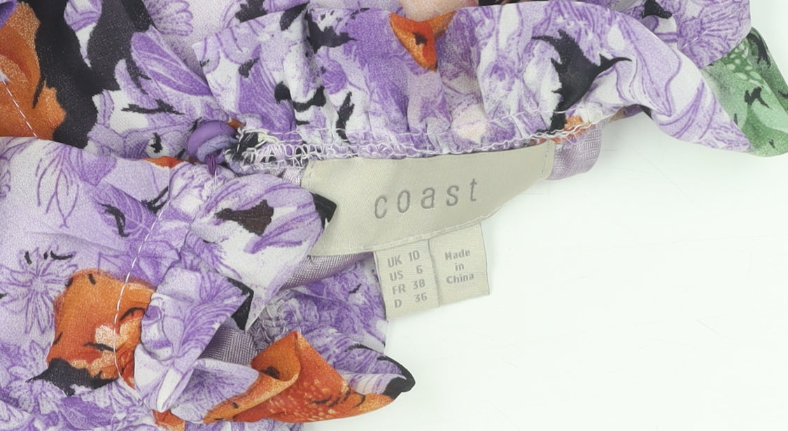 Coast Women's Floral A-Line Dress, Size 10, Multicoloured