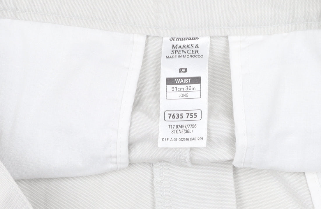 Marks and Spencer Men's Beige Chino Shorts 36L