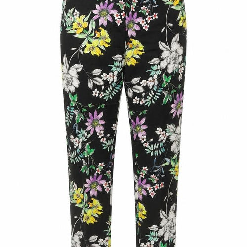 H&M Women's Black Floral Skinny Trousers - Size 8