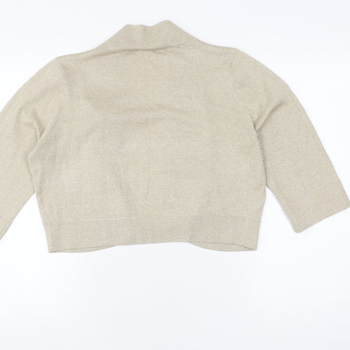 Wallis Women's Gold Shrug, Size 18, Glitter Knit