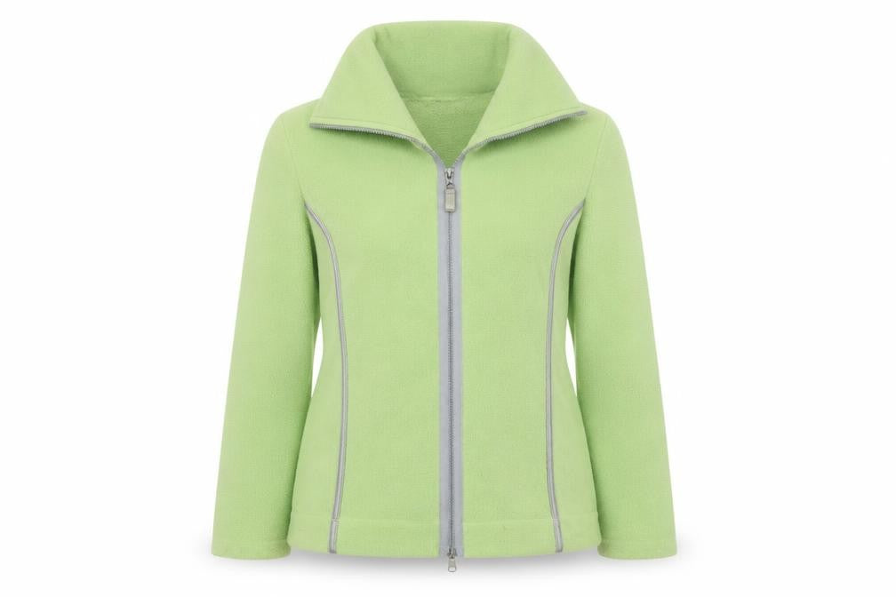 Front view of Bianca Women's Green Fleece Jacket, size 16