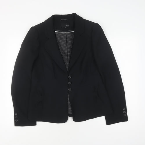 Next Women's Black Blazer 16R Polka Dot Business Jacket