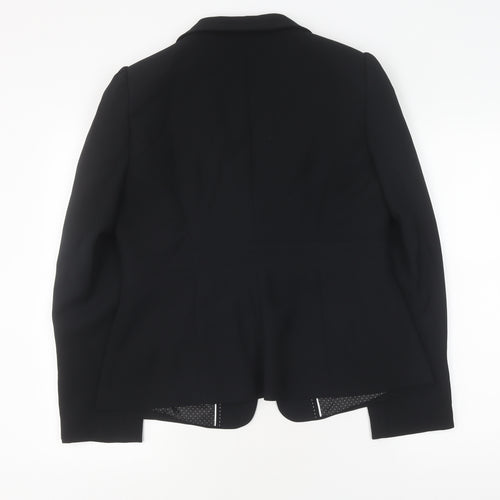 Next Women's Black Blazer 16R Polka Dot Business Jacket