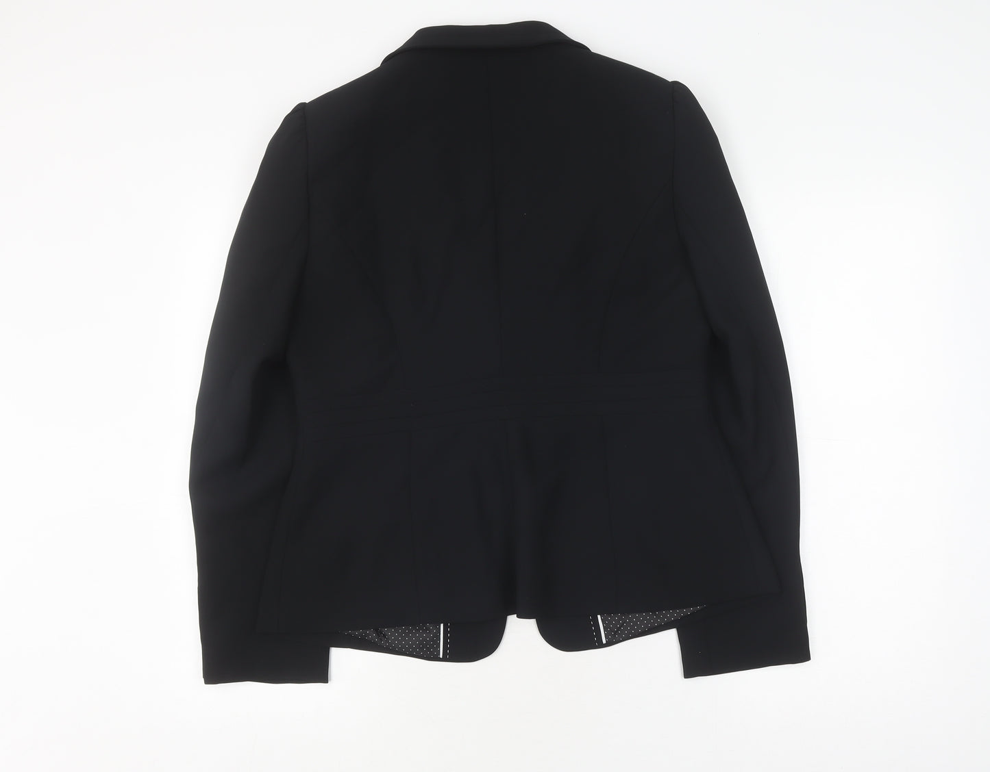 Next Women's Black Blazer 16R Polka Dot Business Jacket