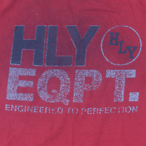 HLY EQPT Men's Red Graphic Print T-Shirt, Size M