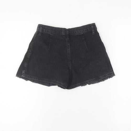 Zara Girls Black Pleated Skort, Size 10 Years, Denim Style